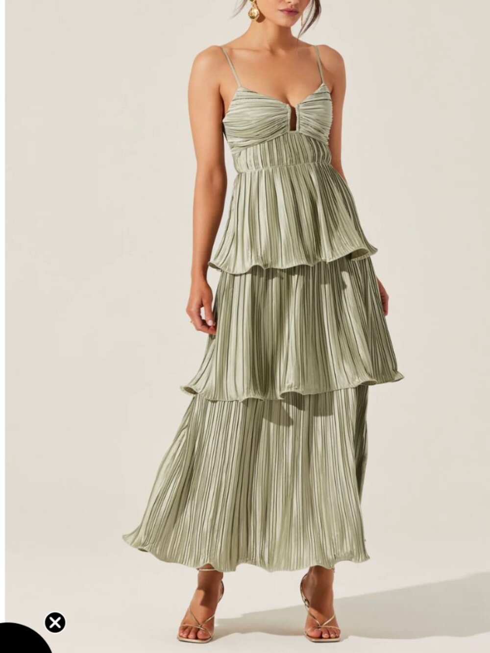 ASTR Lupin Pleated Tiered Maxi Dress